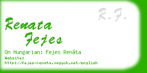 renata fejes business card